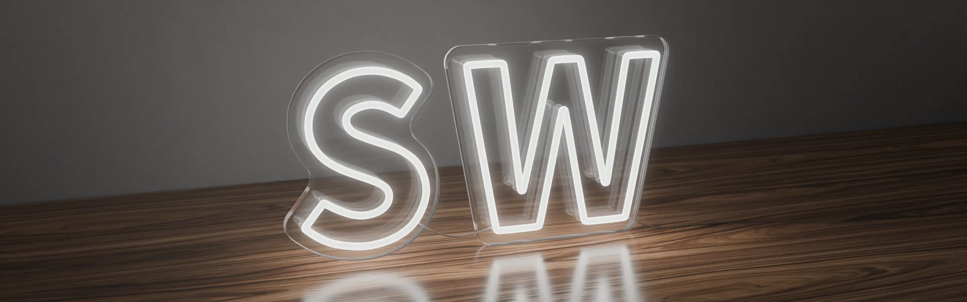 SW static LED neon sign ON