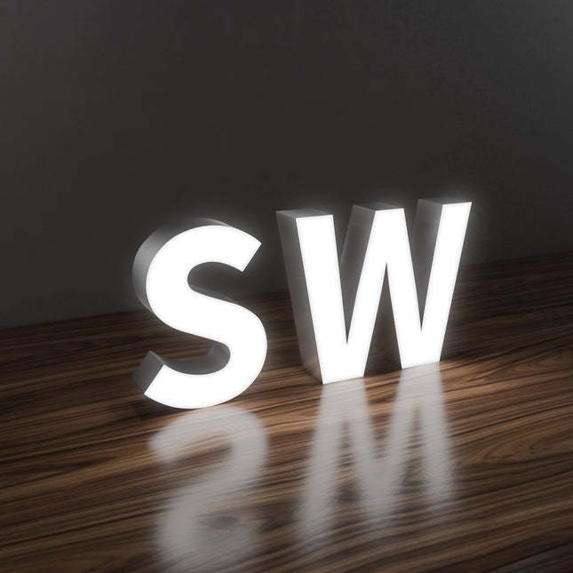 SW face-lit (Trimless) channel letters ON
