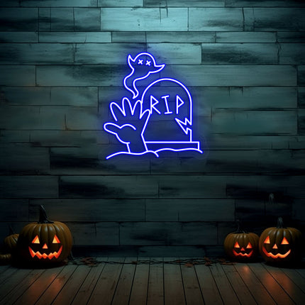 Graveyard RIP Tombstone Neon Sign | Indoor | Wall Mounting