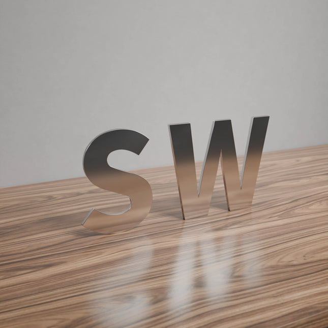 SW Flat-cut metal letters sign