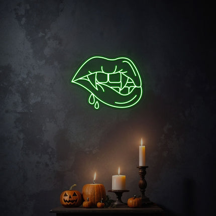 Vampire Lips Neon Sign | Indoor | Wall Mounting