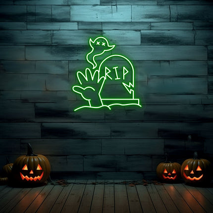 Graveyard RIP Tombstone Neon Sign | Indoor | Wall Mounting