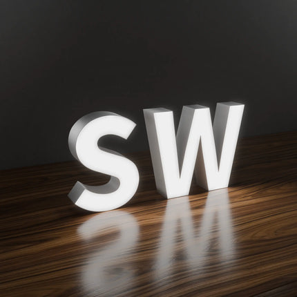 Face Lit (With Rim) Illuminated Letters [IL3-FLR]