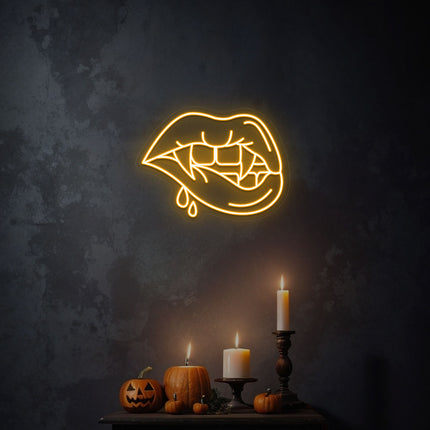 Vampire Lips Neon Sign | Indoor | Wall Mounting