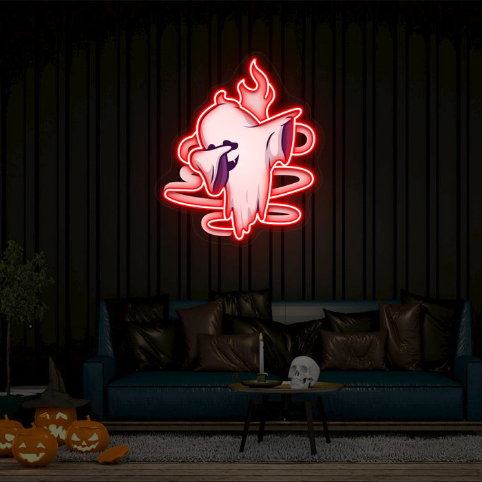 Stylish Ghoul Dab Neon Artwork | Indoor | Wall Mounting