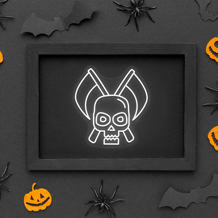 Skull With Scythe Neon Sign | Indoor | Wall Mounting