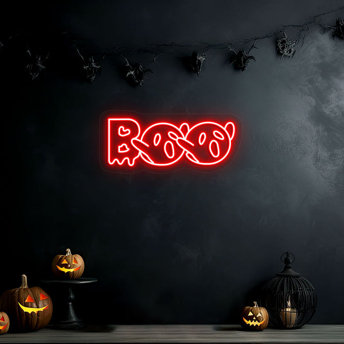 Boo With Ghouls Neon Sign | Indoor | Wall Mounting