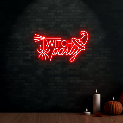 Witch Party Neon Sign | Indoor | Wall Mounting